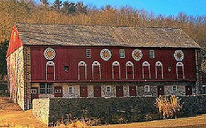 Contemporary PA barn with hex signs