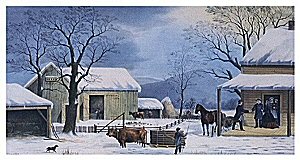 Currier and Ives Winter scene