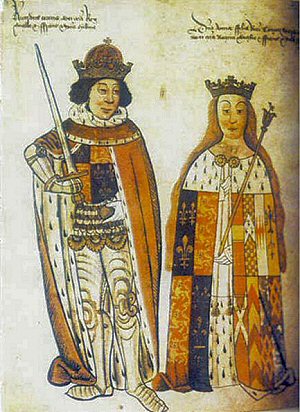 Richard III and Anne Neville, period manuscript